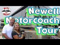 🚍 Beautiful 45 foot Newell Motorcoach Tour // Full Time RV Interview