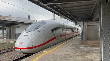 DB ICE 3neo (Class 408) Siemens AC Motor Sound On 15 kV/16.7 Hz AC! Surprise Stop @ Eschweiler Hbf!