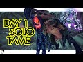 How to Easy Solo Tame an R-Reaper DAY 1 ON FOOT in ARK Genesis 2