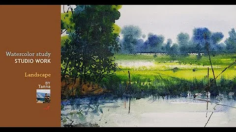 Landscape #watercolorpainting #watercolordemonstration #Tanna