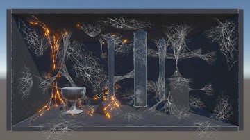 Unity Flammable spider web | Demo for the Unity Asset Store