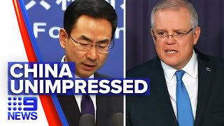 Coronavirus: China dissatisfied over Australia’s call for COVID investigation | Nine News Australia