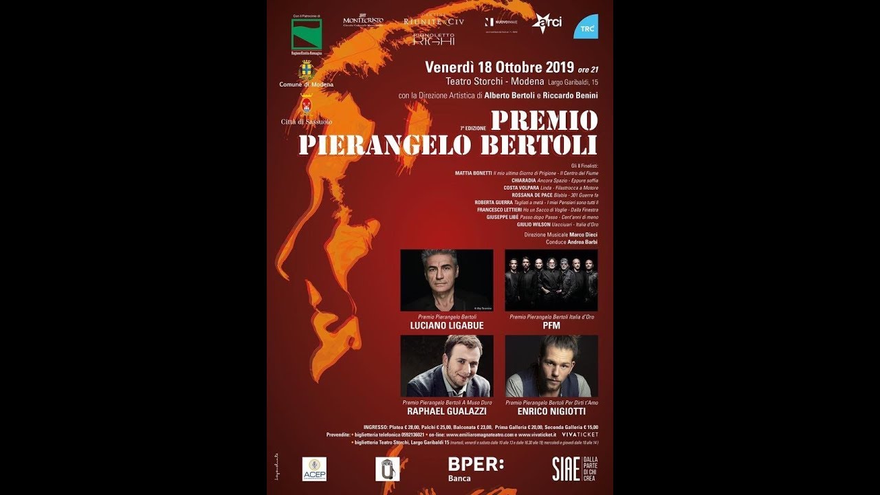 Premio Pierangelo Bertoli 2019 7° edizione