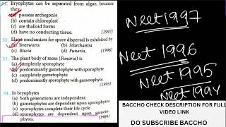 In  bryophytes  NEET pyqs neet biology