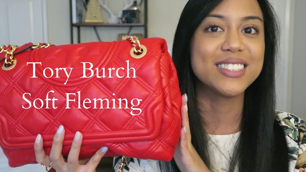 Tory Burch Fleming Convertible Shoulder Bag in Red