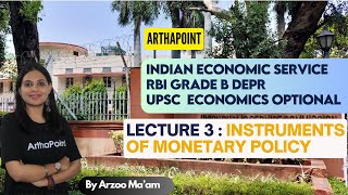 Instruments of Monetary Policy | IAS Economics Optional | Indian economic Service Syllabus |RBI DEPR