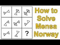 Explaining the Mensa Norway IQ Test Puzzles (145+ IQ Answers)