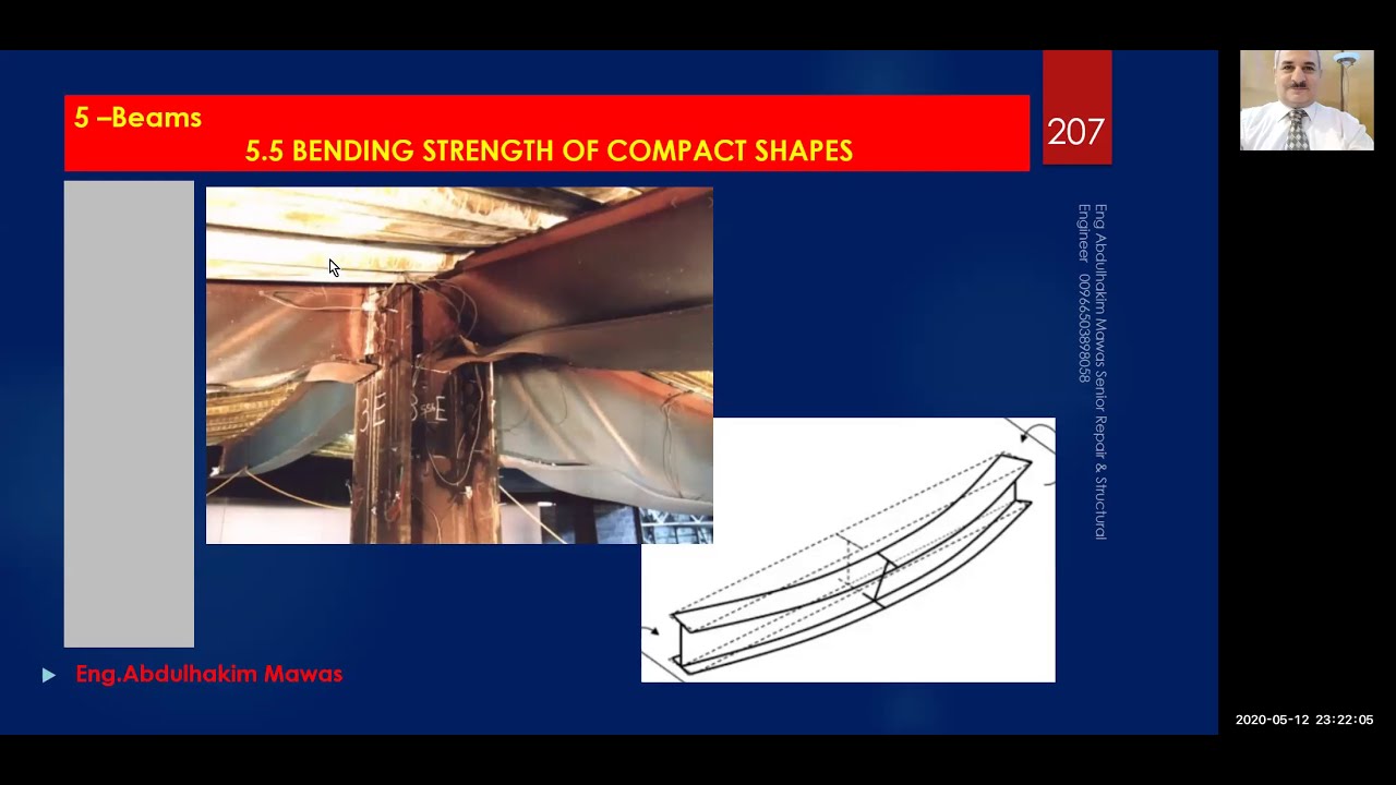 Steel Design course lect 102 beam continue beam design YouTube