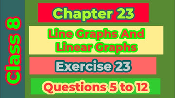 Class VIII || Chapter 23 || Line Graphs and Linear Graphs || Exercise 23 || Questions 5 to 12 ||