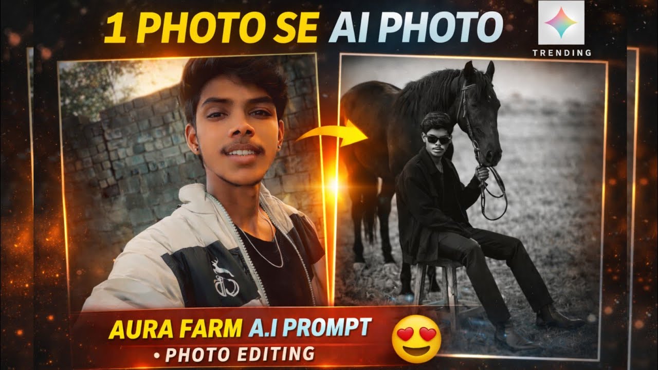1 Photo Se AI Photo Editing 🔥 Aura Farm AI Prompt | Cinematic Photo Edit