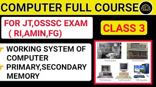 OSSSC,JT COMPUTER CLASS 3 l Computer Memory l OSSSC RI,AMIN,Forest Guard  Working System Of Computer