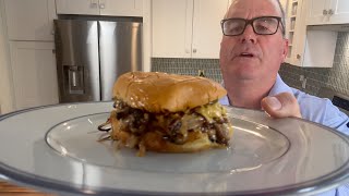 Juicy Smash Burger + Caramelized Onions = Perfect Bite!