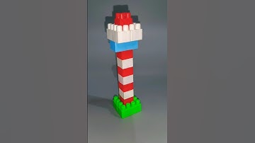 Building Blocks Lighthouse | ASMR sound #asmr #lego #diy  #shorts #shortvideo #asmrvideo