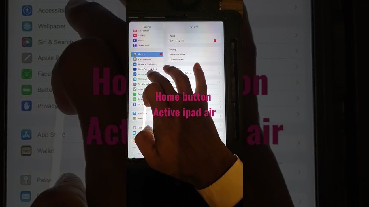 How to active home button on ipad Air .apple iPhone apple ipad