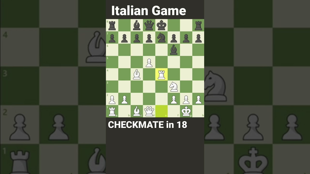 18 move checkmate in the Italian 🔥 #chess #chesstok #checkmate #openi, Chess