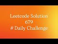 Leetcode 679 Solution