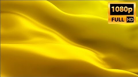 Yellow Flag Wave Loop waving in wind. Realistic golden Flag background. Yellow Flag Looping Closeup
