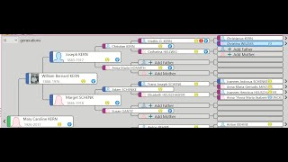 Color coding RootsMagic 9 for Source strength of connections between Generations