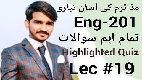 Eng201 lecture 19|VU Short lectures by Amir|eng201 midterm preparation|CStudy with Amir