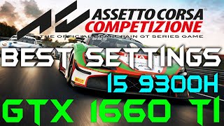 Assetto Corsa Competizione | GTX 1660 & i5 9300h | BEST OPTIMIZED SETTINGS | in 2022 | #gtx1660ti