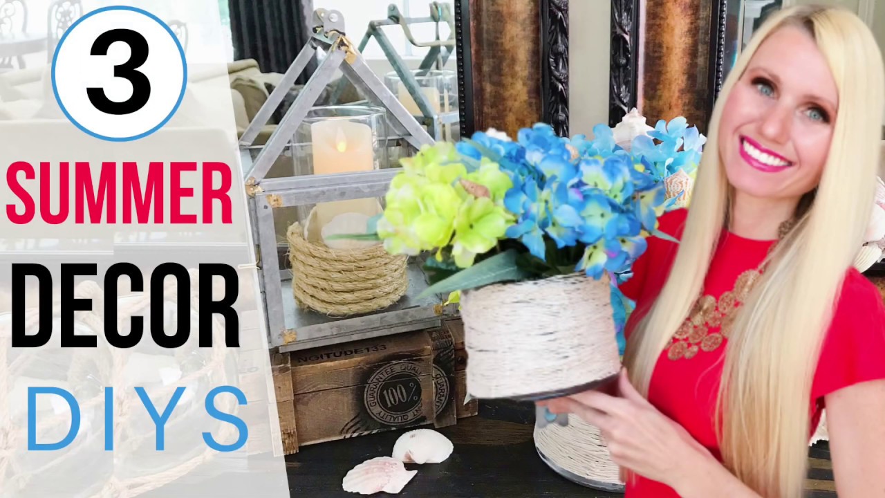 ☀️3 DIY HOME DECOR IDEAS For SUMMER 2020 COASTAL INSPIRED DECOR ON A