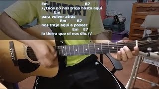 Aunque gigantes tutorial con guitarra chords