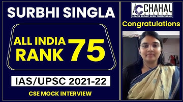 Surbhi Singla | All India Rank- 75 | IAS/UPSC Topper Interview UPSC CSE 2021-22 Result