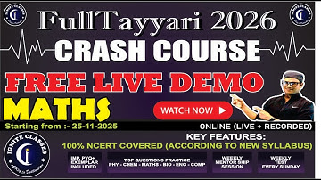 12th MATHS INVERSE TRIGONOMETRY | LIVE DEMO | FULLTAYYARI 2026 |CRASH COURSE|