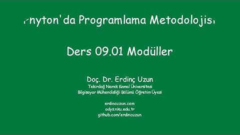 Python 09.01 Modüller