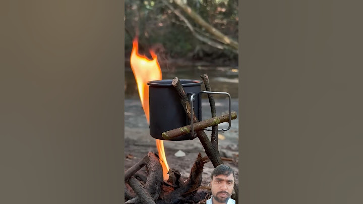 Survival Skills: How to Secure a Mug Over a Fire in Extreme Conditions in forest #survival #camping