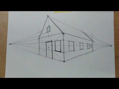 Як просто намалювати об&rsquo;ємний будинок. Как просто нарисовать дом.