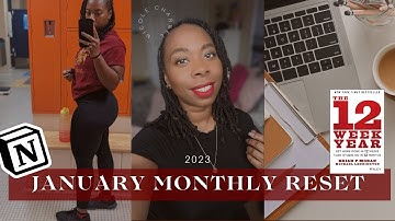 My January Monthly Reset | Decluttering, Timeblocking, Goal Setting, Budgeting | Mini Notion Tour