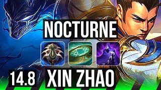 NOCTURNE vs XIN ZHAO (JGL) | 9 solo kills, Legendary, Rank 9 Nocturne, 18/5/8 | TR Master | 14.8