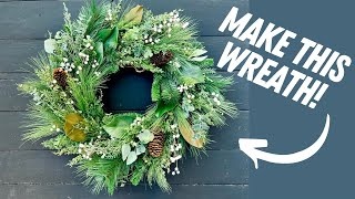 How to Make a Rustic  Winter Wreath\/ Evergreen Wreath Tutorial