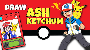 Draw ASH KETCHUM & PIKACHU Easy Step-by-Step drawing tutorial #ashketchum #pikachu #pokemon #draw