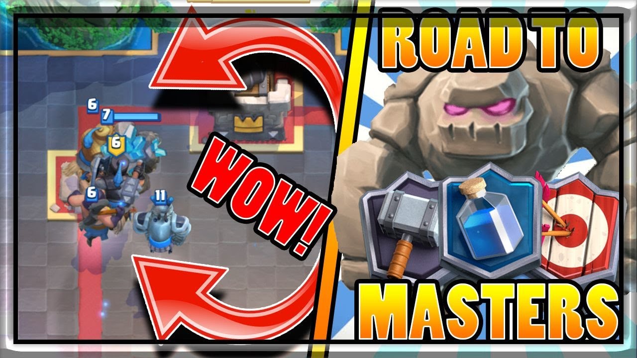 The Road To Masters And 5000 Trophies Golem Beatdown Clash Royale