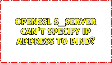 openssl s_server can