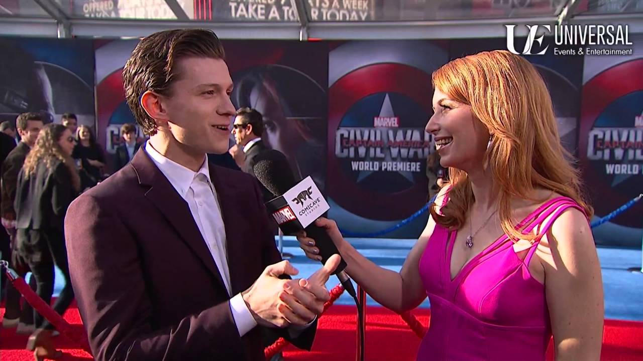 tom holland civil war premiere