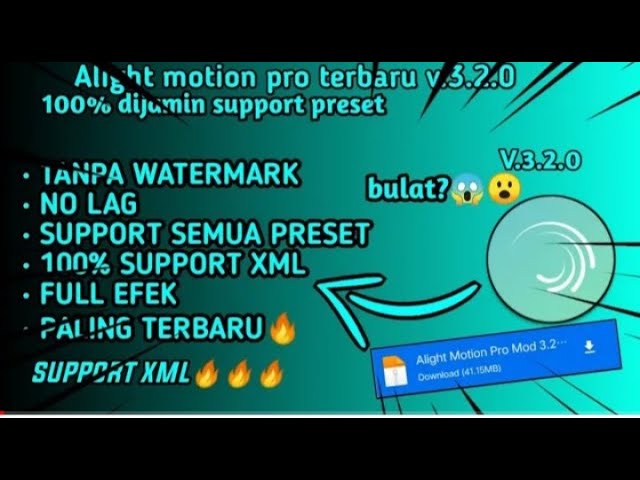 ALIGHT MOTION TERBARU V3.2.0 SUPPORT PRESET XML BISA PRESET XML 100%😱 NO WATERMAK🔥SUPPORT PRESET 5MB class=