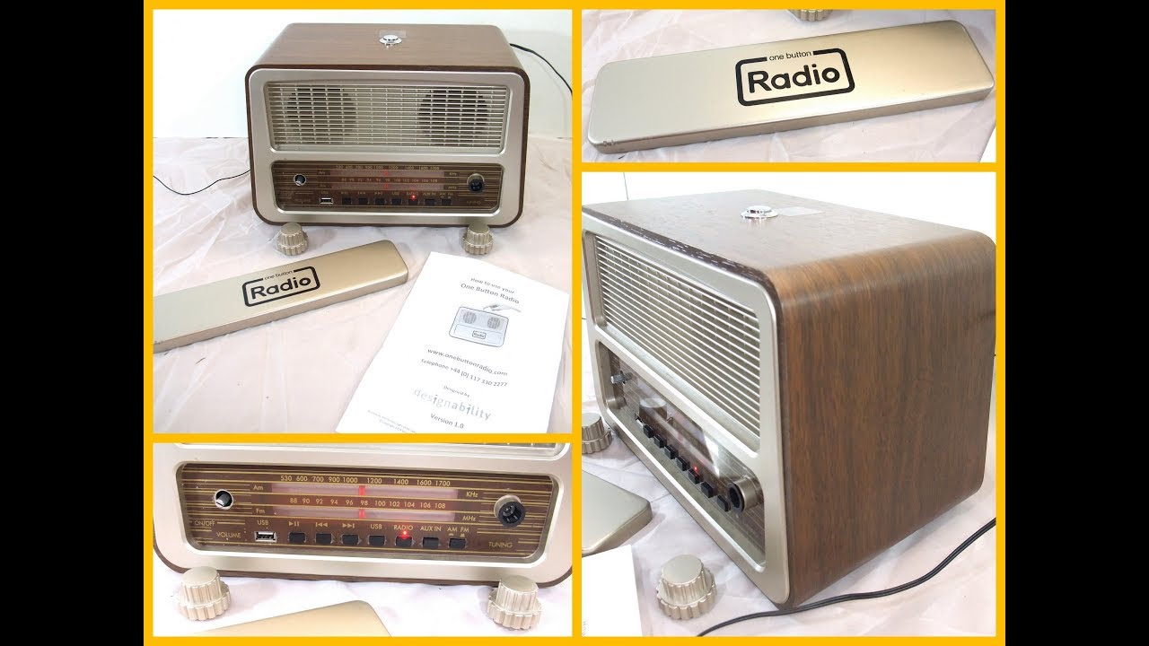 One Button Radio Easy Use For Elderly Dementia Visually Impaired Memory