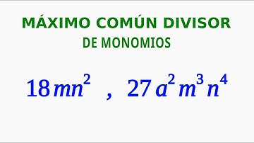 Máximo Común Divisor de Monomios | 06