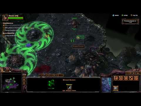 Видео: StarCraft 2 WoL Zerg Edition задание "Отголоски будущего" на эксперте