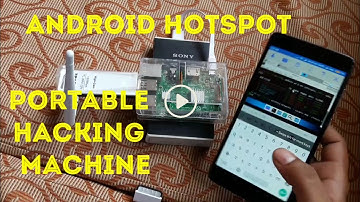 Portable hacking machine raspberry pi 3 Model B + kali Linux using hotspot Android device