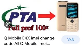 Qmobile E4 X IMEI code repair please subscribe my channel