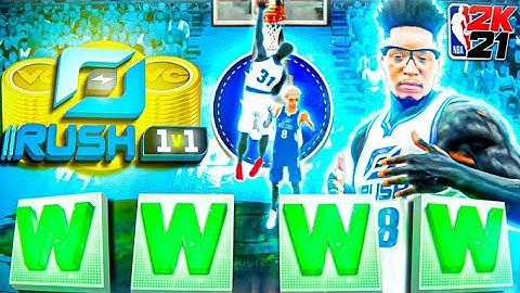 i took my DEMIGOD SLASHER BUILD to the *NEW* RUSH 1v1 EVENT on NBA 2K21! NASTY CONTACT DUNKS & MORE!