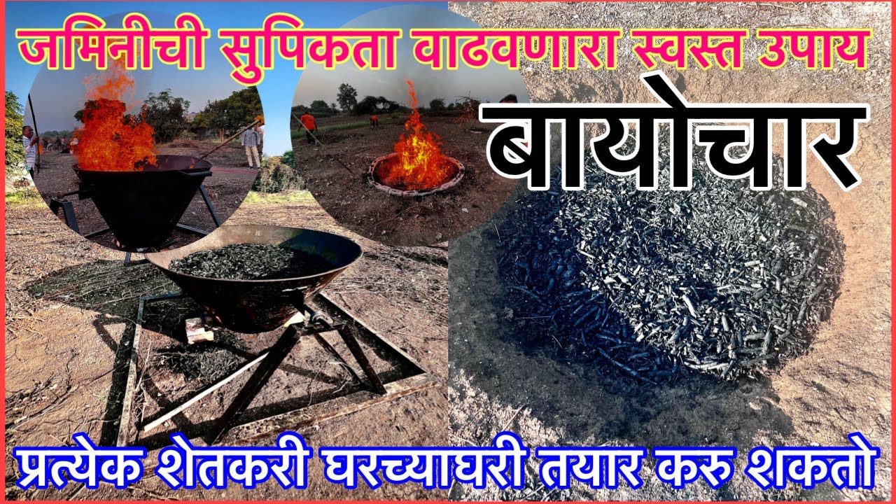 बायोचार।स्वस्तात शेतकरी वाढवू शकतो जमिन सुपिकता