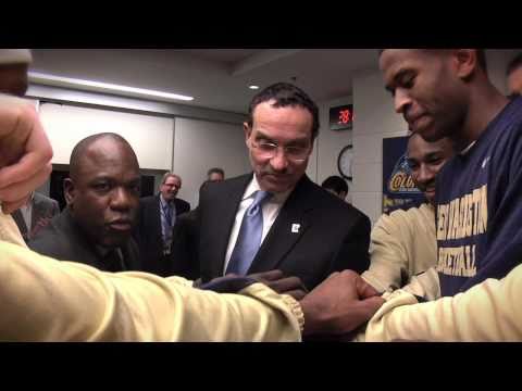 DC mayor and George Washington alumnus Vincent Gray (`64) gave a pregame pep talk to the Colonials and it worked as the Colonials opened A-10 play with an inspired 72-67 triumph over visiting La Salle Wednesday night at GW's Charles E. Smith Center. Gray was surprised by his alma mater with four of his former intramural basketball teammates who played with him for the Tau Epsilon Phi fraternity. They are Stephen Haenel (AA '64), Neil Hausig (BA '65), Garry Lyle (attendee '67) and Norm Neverson (BA '67).