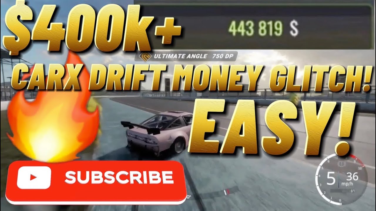 CARX DRIFT RACING GLITCH HOW TO GET 400k+ UNDER 5 MINS!! YouTube