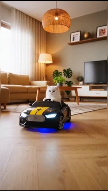 cat riding toy car 😁#shorts - YouTube