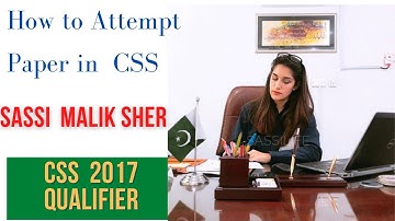 How to attempt the paper and cover the whole syllabus for CSS  by Madam Sassi  Malik Sher |CSS#Sassi
